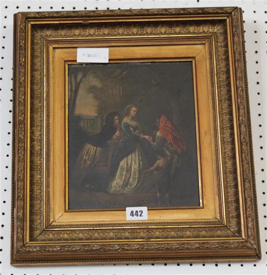 Oil on panel - female figures